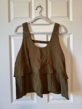 HD in Paris Olive Layered Sleeveless Tank